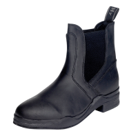 Hy Kids Waxed Leather Jodhpur Boots in Black 