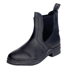 Hy Waxed Leather Kids Jodhpur Boots in Black 