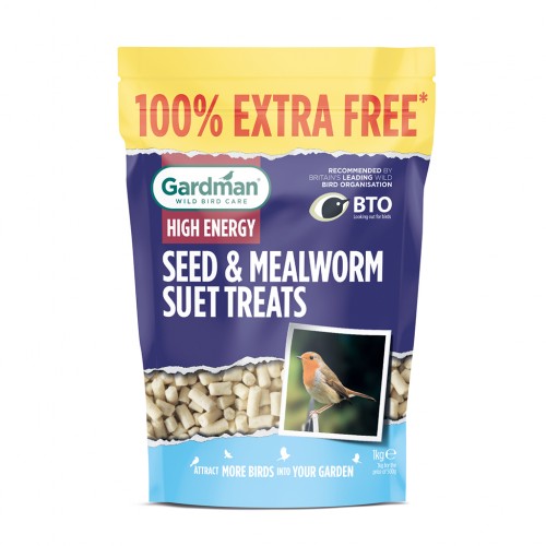 Buy Gardman Seed & Mealworms Suet Treats 500g at Broadfeed