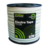 Hotline Tape Paddock White - 40mm x 200M