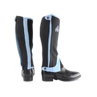 Hy Childs Two-Tone Amara Half Chaps - Black/Blue (Available in 3 sizes)