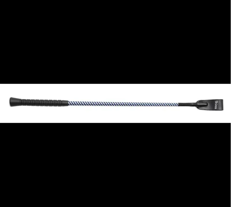 Shires 21 Inch Rubber Grip Whip in Blue