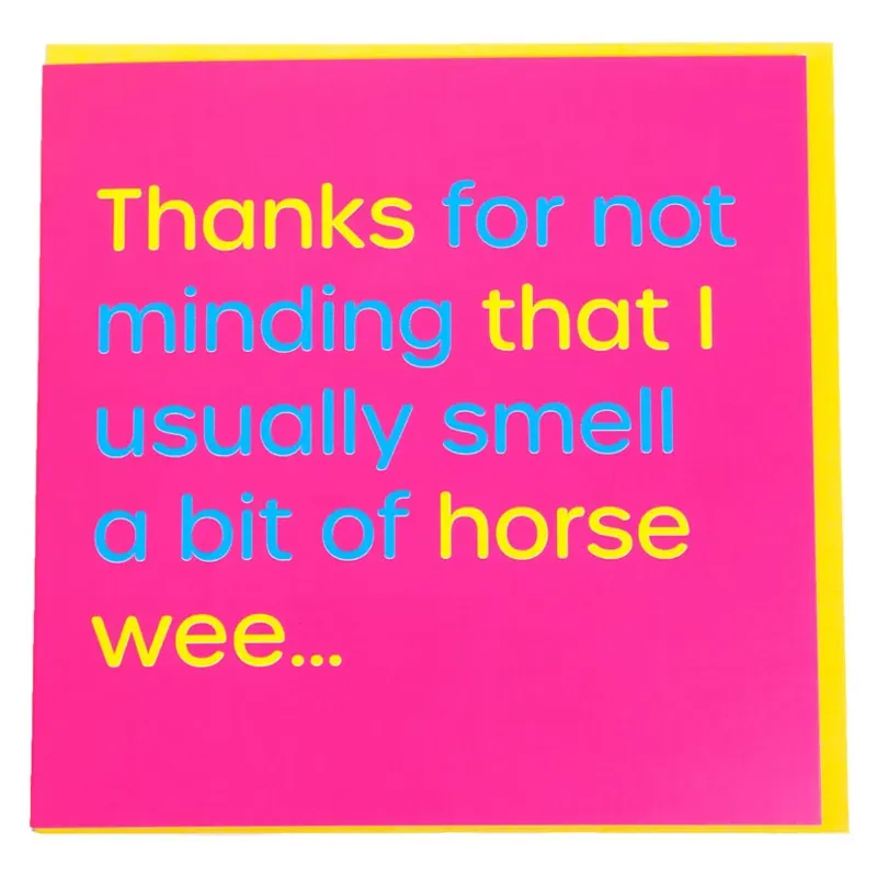 Gubblecote Humourous Greetings Card - Horse Wee