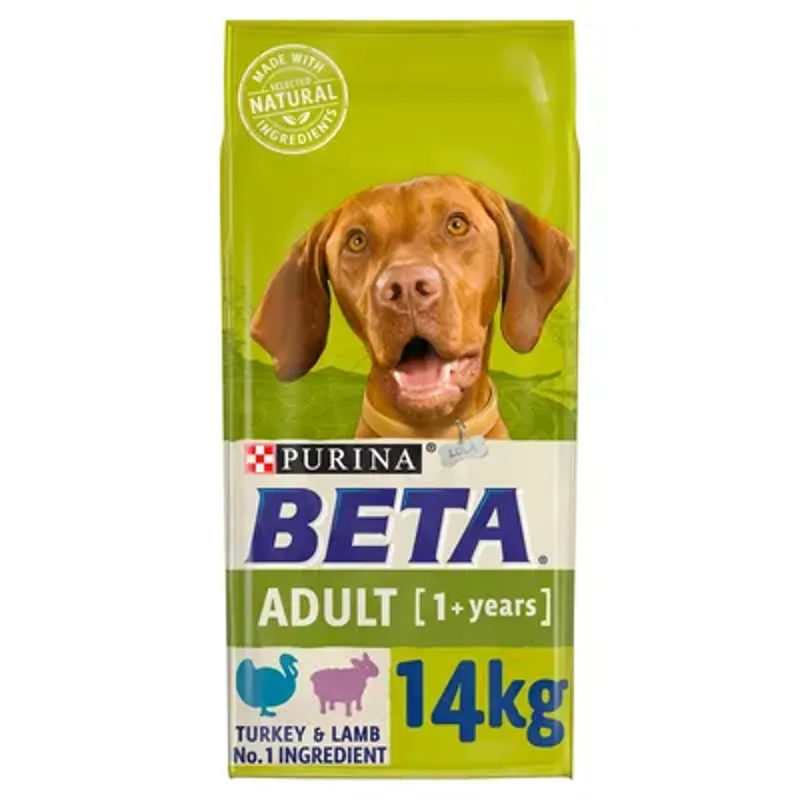 Beta Adult Turkey and Lamb Dog Food in Brown