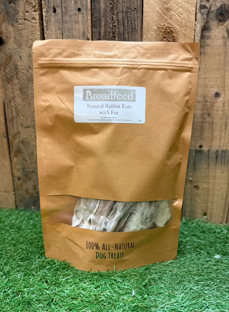 Broadfeed Rabbit Ears with Fur 100g