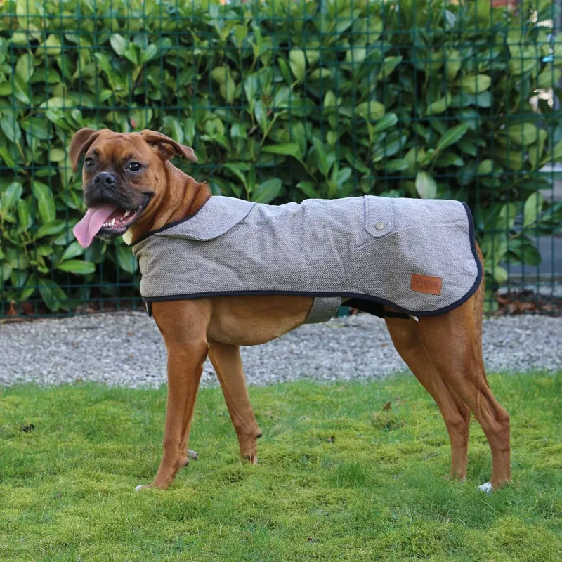 Ancol Heritage Dog Coat 60cm XL in Brown Herringbone-2