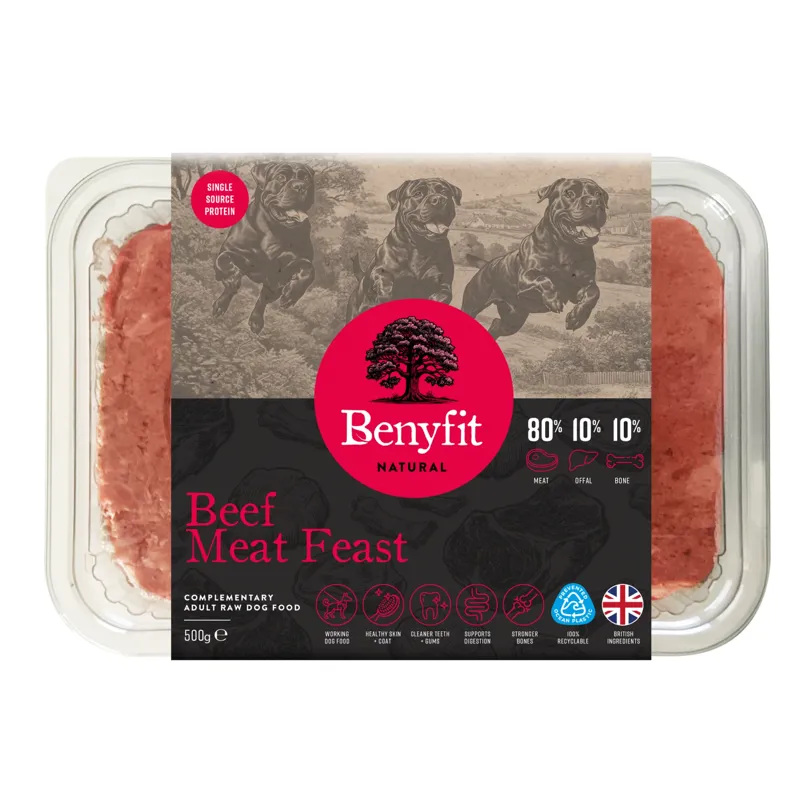 Benyfit Beef Meat Feast 80:10:10 Raw Dog Food