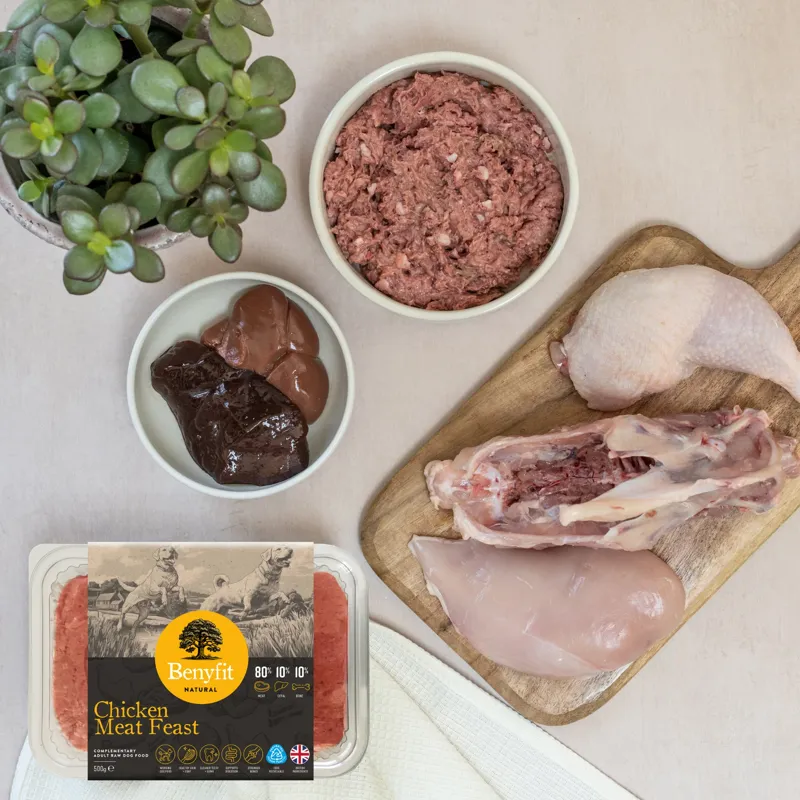 Benyfit Chicken Meat Feast 80:10:10 Raw Dog Food-1