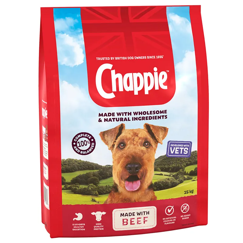 Chappie Complete Adult Dry Dog Food Beef and Wholegrain Cereal 15kg-1