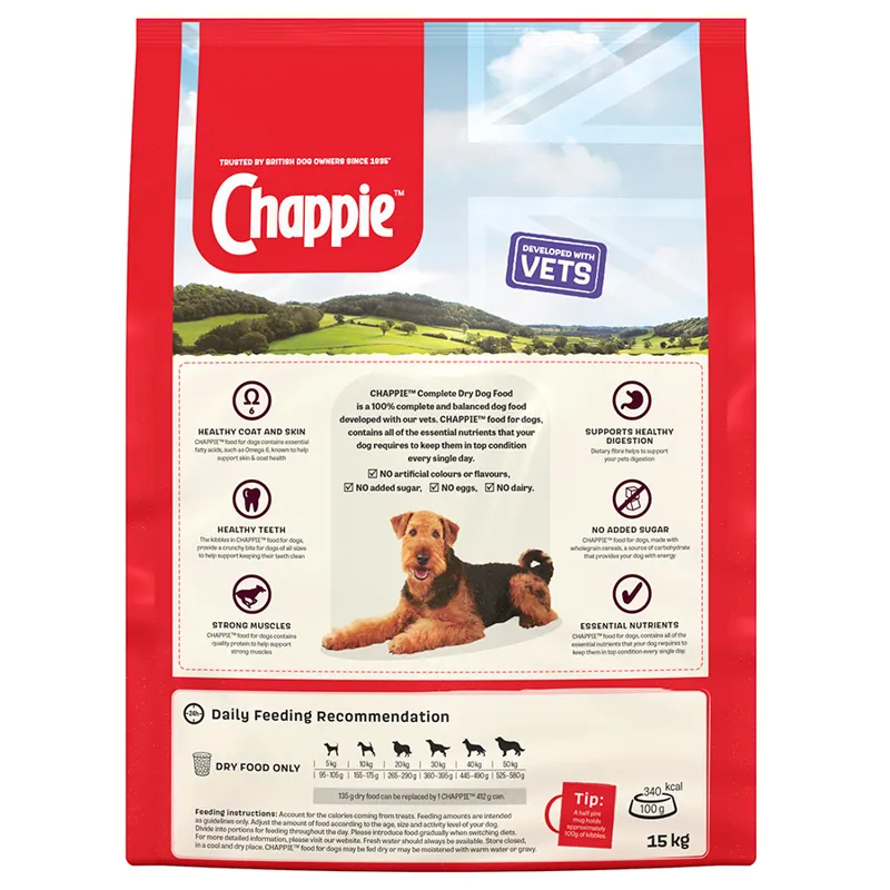 Chappie Complete Adult Dry Dog Food Beef and Wholegrain Cereal 15kg-2