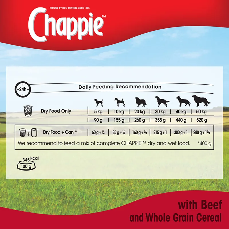 Chappie Complete Adult Dry Dog Food Beef and Wholegrain Cereal 15kg-6