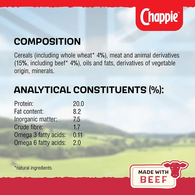 Chappie Complete Adult Dry Dog Food Beef and Wholegrain Cereal 15kg-7