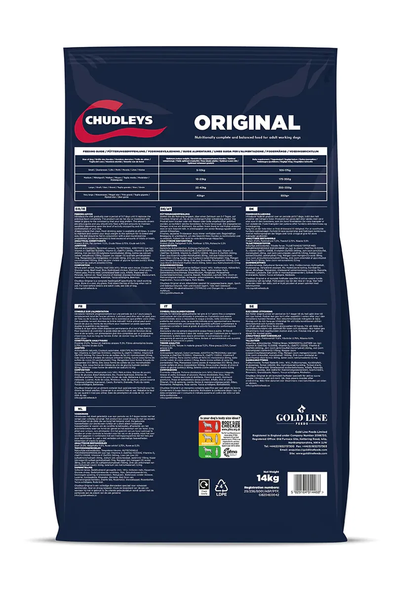 Chudleys Original Dog Food 14kg-1