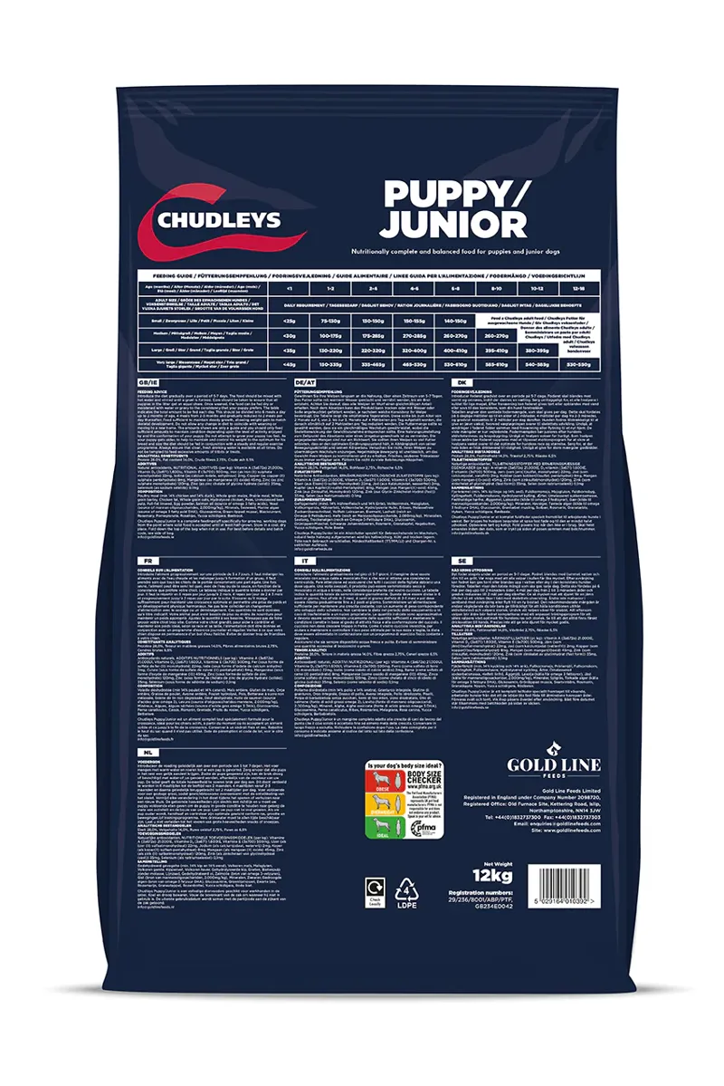 Chudleys Puppy/Junior Dog Food 12kg-1