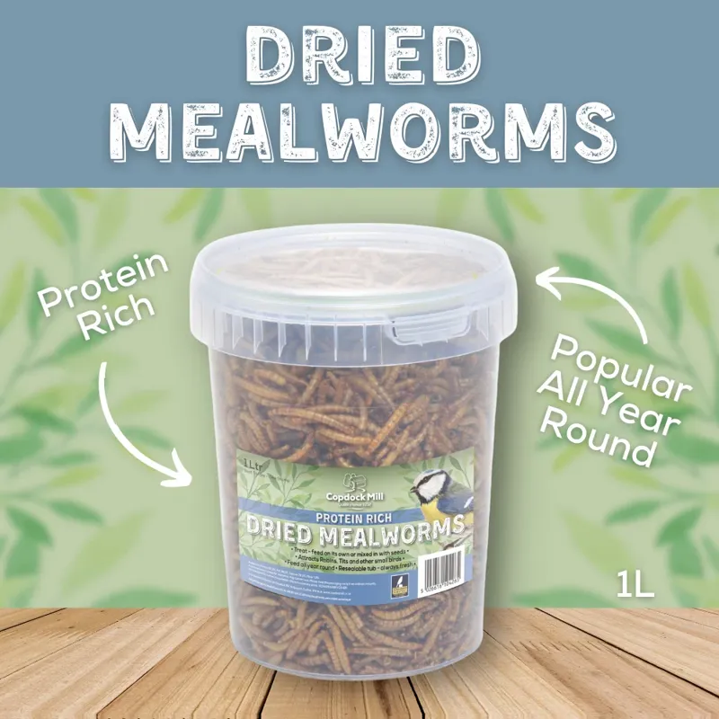 Copdock Mill Dried Mealworms 1L