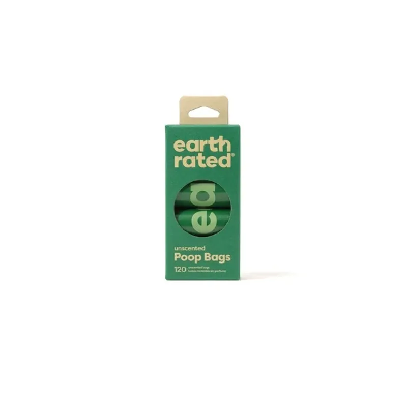 Earth Rated Poop Bags Unscented 8 Refill Rolls 120 Bags