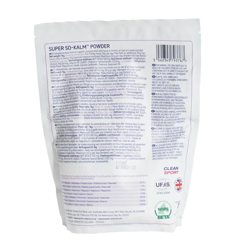 Equine America Super So Kalm Plus Powder 1kg-1