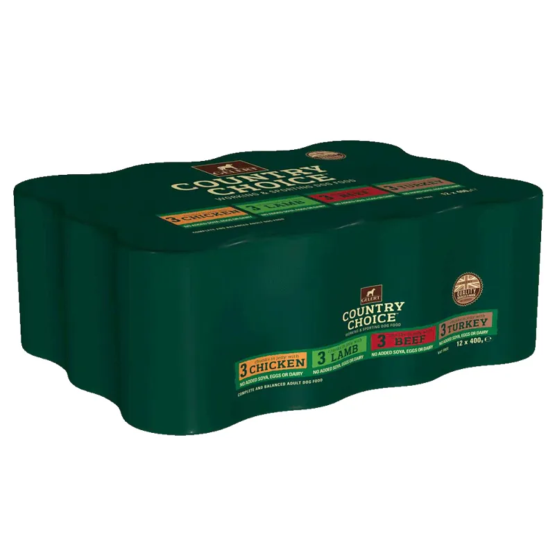 Gelert Country Choice Working Dog Variety Tins 12x400g