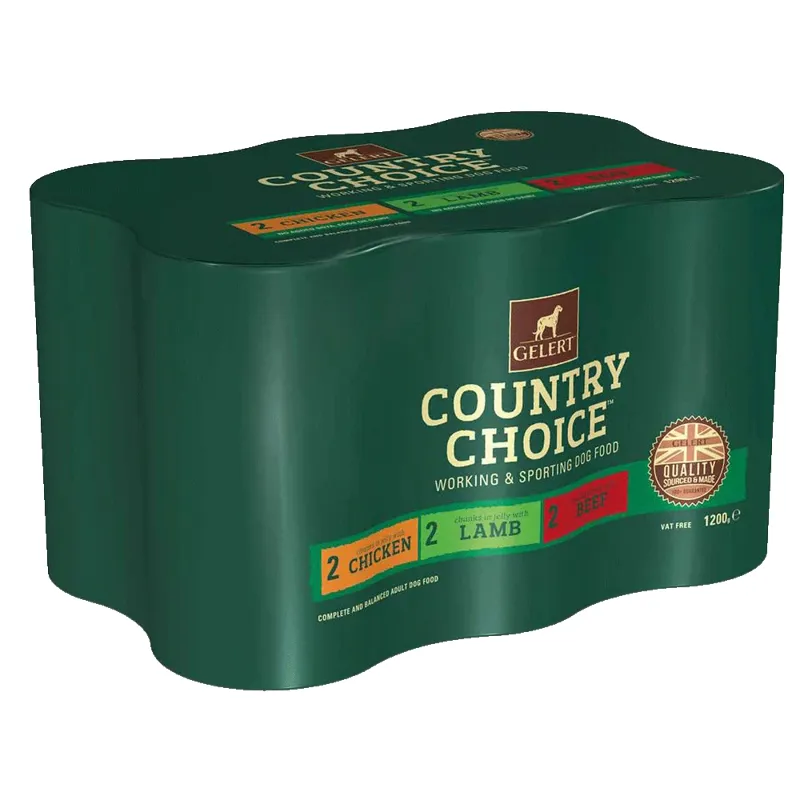 Gelert Country Choice Working Dog Variety Tins 12x400g-1