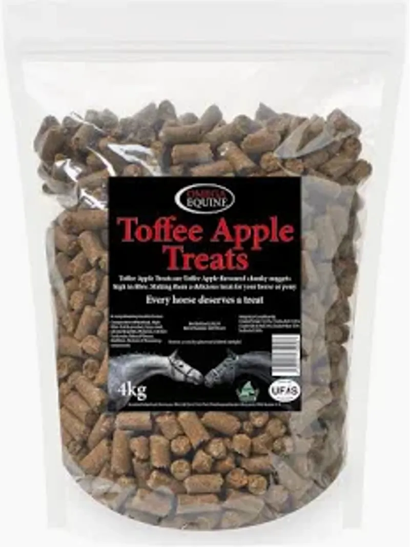 Omega Toffee Apple Treats 18kg in Brown