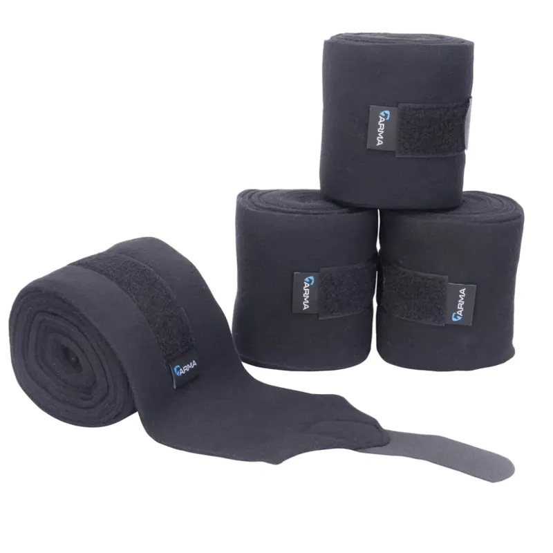 Shires Arma Fleece Bandages 5 in Black-1