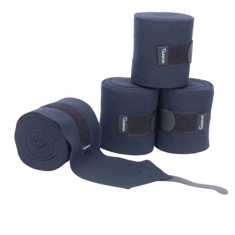 Shires Arma Fleece Bandages 5 in Navy-1