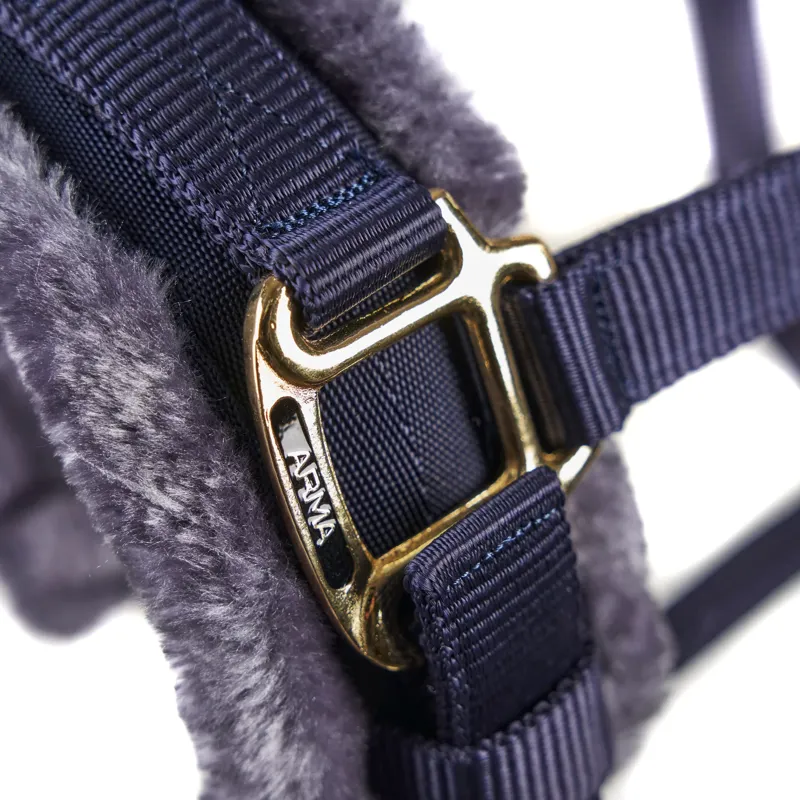 Shires Arma Fleece Lined Lunge Cavesson Full in Navy-6