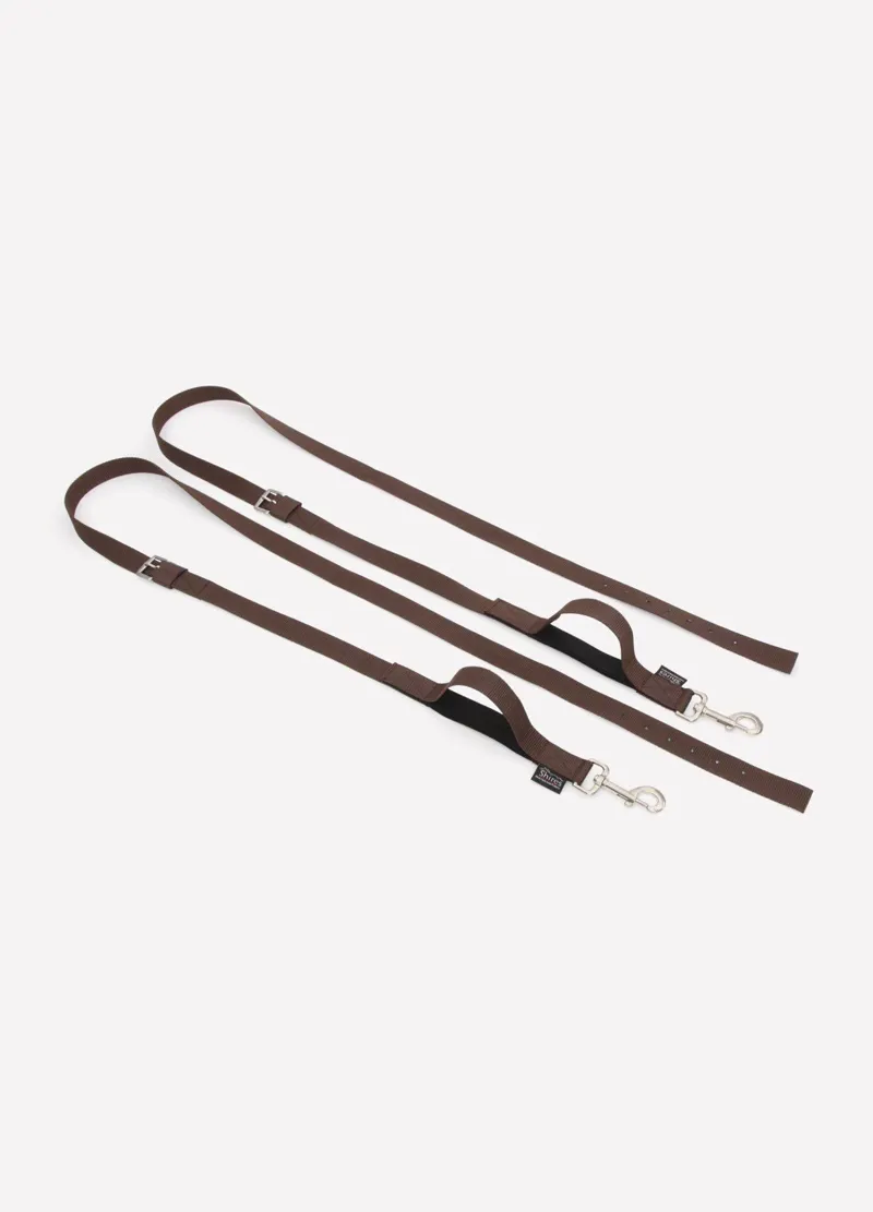 Shires Nylon Web Side Reins Cob/Full in Brown