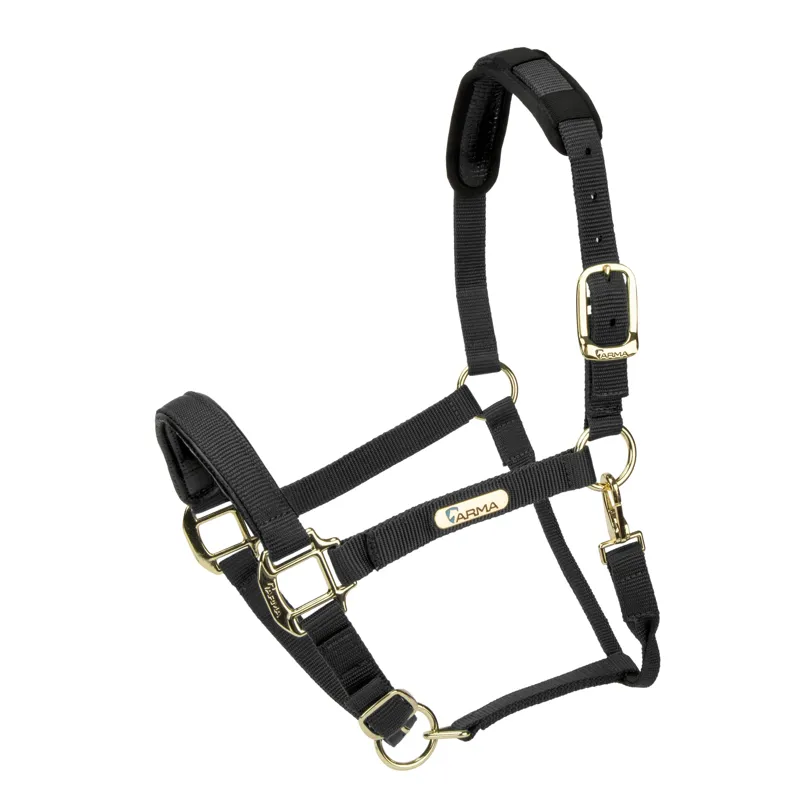Shires Topaz Nylon Headcollar in Black