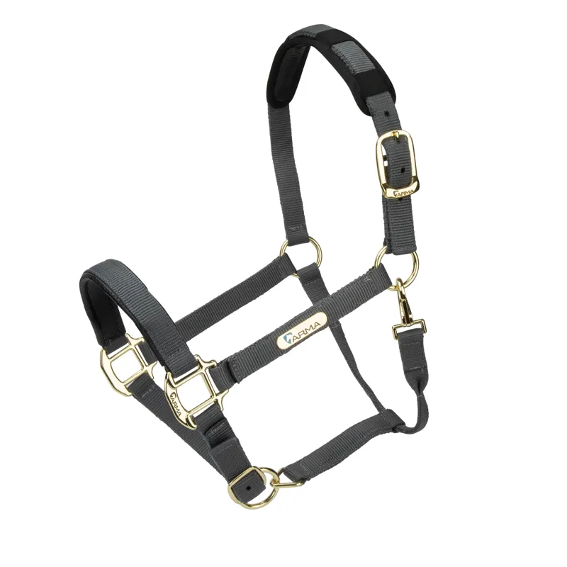 Shires Topaz Nylon Headcollar in Grey