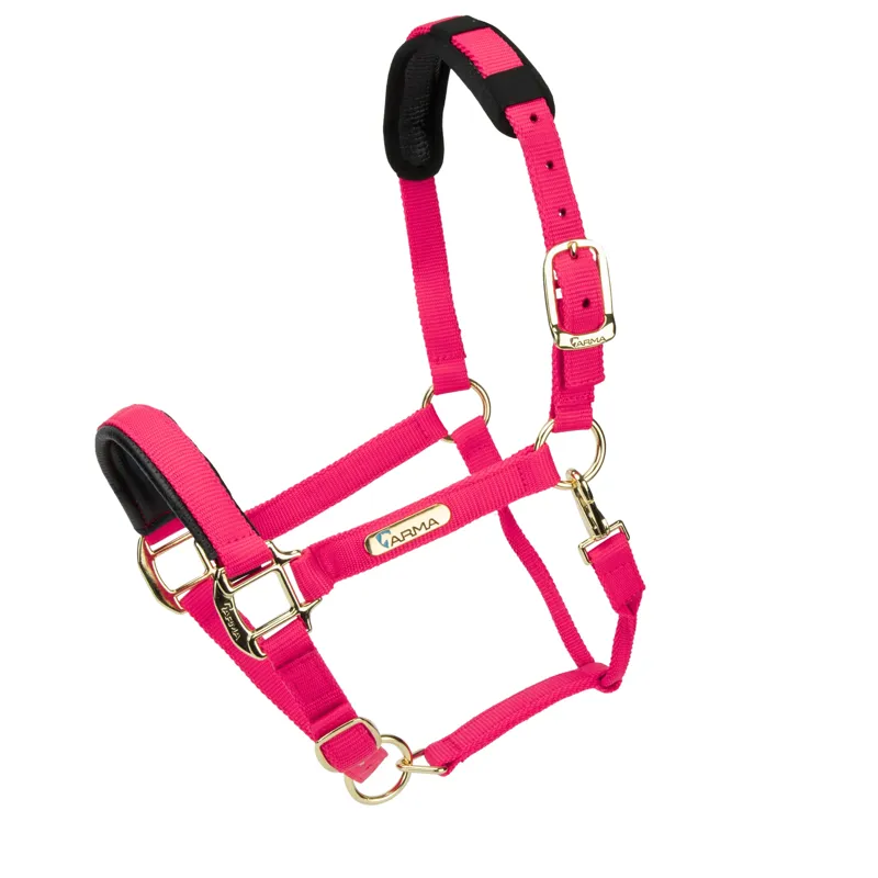 Shires Topaz Nylon Headcollar in Pink